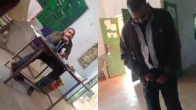 Video: नशे में धुत शिक्षक पहुंचा स्कूल, शर्ट के बटन-पैंट की जिप तक बंद नहीं की, दूसरे शिक्षक से की बहस