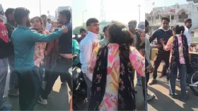 वैलेंटाइन डे पर हाई-वोल्टेज ड्रामा, प्रेमी संग इश्क लड़ाती मिली पत्नी; पति ने पकड़ा तो जमकर चले लात-घूंसे