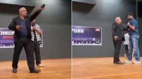 अहमदाबाद की यूनिवर्सिटी में छात्र का कॉलर पकड़ने वाले प्रोफेसर के खिलाफ प्रदर्शन, कुलपति के खिलाफ नारेबाजी