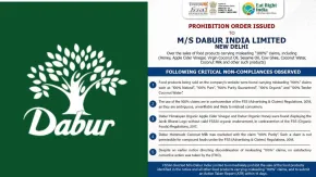 FSSAI ने डाबर इंडिया को भेजा नोटिस, 100% दावे के साथ शहद, घी, तेल आदि की बिक्री पर लगाई रोक