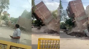दिल्ली: कल्याणपुरी में भरभराकर ढही 3 मंजिला इमारत, मच गई अफरा-तफरी, देखें VIDEO