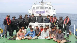 समुद्र के रास्ते पाकिस्तान से आ रहा 600 करोड़ का नशीला पदार्थ जब्त, 14 पाकिस्तानी गिरफ्तार