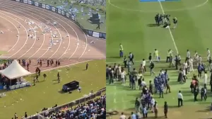 मेसी के ग्राउंड से जल्दी जाने के बाद फैंस हुए आगबबूला, गुस्से में फेंकी पानी की बोतलें और कुर्सियां