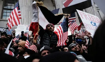 protest against trump travel ban in newyork- India TV Hindi