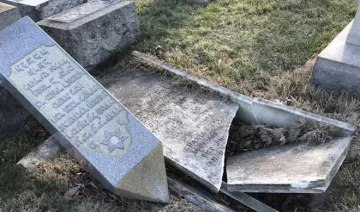 up to 100 gravestones vandalized at jewish cemetery in...- India TV Hindi