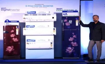 Samsung ने लॉन्‍च किया दुनिया का पहला सोलर-पावर्ड रेफ्रिजरेटर और 8-पोल डिजिटल इन्वर्टर AC- India TV Paisa