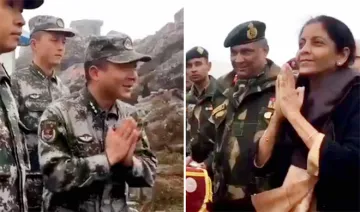 Defence Minister Nirmala Sitharaman interacting with the Chinese soldiers- India TV Hindi