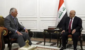Rex Tillerson with Iraqi Prime Minister Haider al-Abadi | AP Photo- India TV Hindi