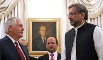 Rex Tillerson and Shahid Khan Abbasi | AP Photo- India TV Hindi