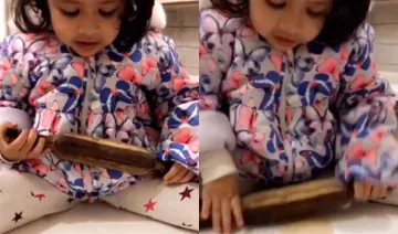 ziva dhoni is trying her best at making rotis- India TV Hindi
