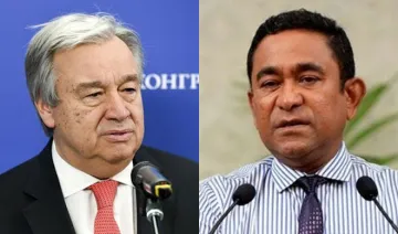Antonio Guterres and Abdulla Yameen | AP Photo- India TV Hindi