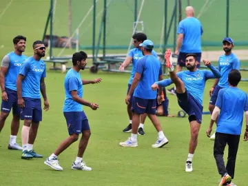 Team india in a practice session- India TV Hindi