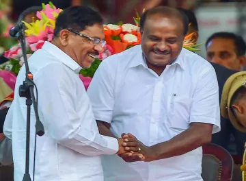 <p>Kumaraswamy and G Parameshwara</p>- India TV Hindi