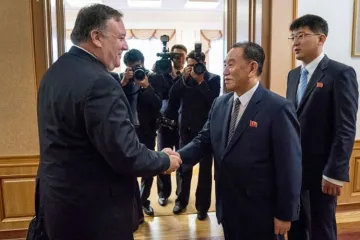 U.S. Secretary of State Mike Pompeo meets with Kim Yong Chol | AP- India TV Hindi