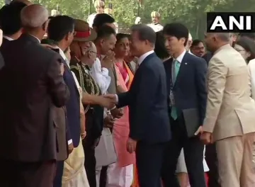 <p> Moon Jae in formal reception in Rashtrapati...- India TV Hindi