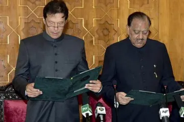 Imran Khan stumbles over Urdu words while taking oath as Pakistan PM | AP- India TV Hindi