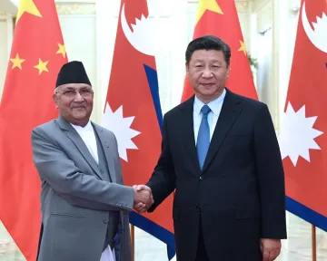 Nepal Prime Minister K.P. Sharma Oli with Xi Jiping- India TV Paisa