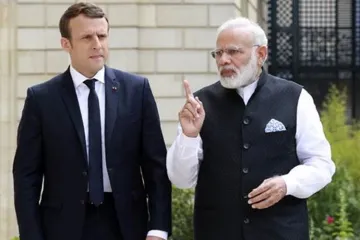 <p>Indian Prime Minister Narendra Modi with French...- India TV Hindi