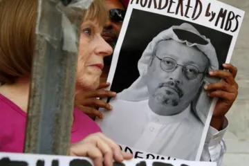 People protest at the Embassy of Saudi Arabia about the disappearance of Jamal Khashoggi - India TV Hindi