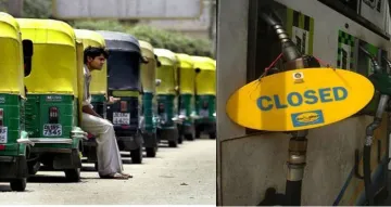 <p>Petrol pump and Auto taxi Strike in Delhi</p>- India TV Hindi