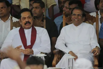Maithripala Sirisena and Mahinda Rajapaksa | AP Photo- India TV Hindi