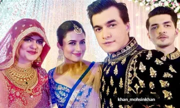 <p>Divyanka and Mohsin khan in Jeba khan wedding</p>- India TV Hindi