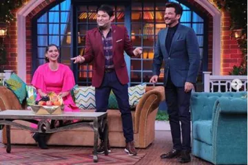 Sonam Kapoor and Anil Kapoor for Ek Ladki Ko Dekha Toh Aisa Laga promotion in The Kapil Sharma Show- India TV Hindi