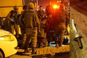 Soldiers at the scene of an attempted stabbing attack near the West Bank city of Nablus- India TV Hindi