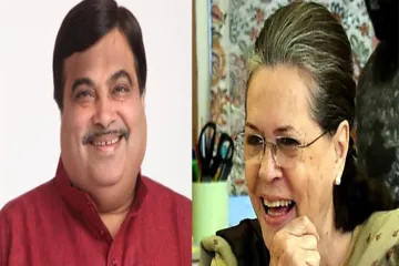 Sonia Gandhi and Mallikarjun Kharge applauses Nitin Gadkari in Parliament- India TV Hindi