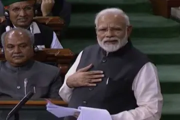 <p>PM Narendra Modi in Lok Sabha</p>- India TV Hindi