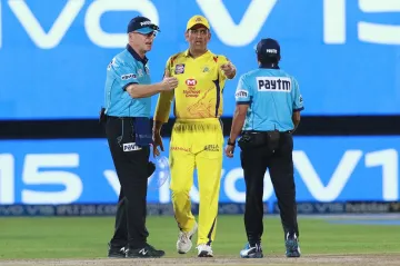 MS Dhoni loses his cool at umpires, charged 50 per cent of match fees for breaching IPL's Code of Co- India TV Hindi