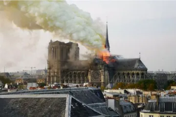 Paris: Massive fire breaks out at historic Notre-Dame cathedral, spire collapses- India TV Hindi