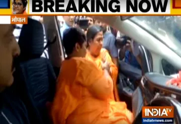 Sadhvi Pragya and Uma Bharti in Bhopal- India TV Hindi