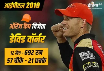 डेविड वॉर्नर आईपीएल 2019 (IPL 2019) में सबसे ज्यादा रन (Most Runs in IPL 2019) बनाने वाले बल्लेबाज र- India TV Hindi
