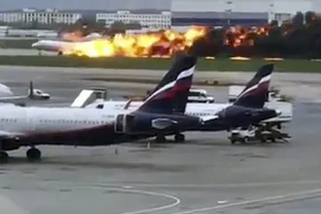 Russian plane burst into flames at Sheremetyevo airport | AP- India TV Hindi