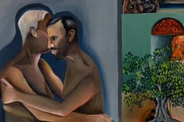 Bhupen Khakhar 1980s painting Two Men in Benares homosexuality on breaks record- India TV Hindi