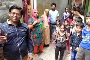 <p>Residents of "Pakistan Wali Gali" in Greater Noida</p>- India TV Hindi