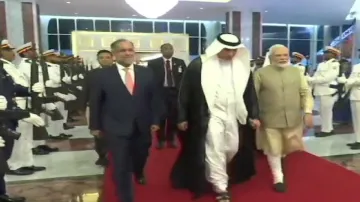 <p> Prime Minister Narendra Modi arrives at Abu...- India TV Hindi