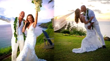 dwayne johnson wedding pics- India TV Hindi