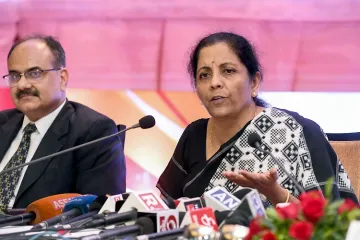 Union Finance Minister Nirmala Sitharaman addresses a press conference with Revenue Secretary Ajay B- India TV Paisa