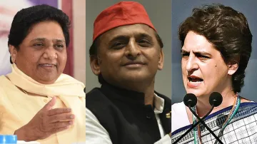 Mayawati, Akhilesh Yadav and Priyanka Gandhi | PTI File- India TV Hindi