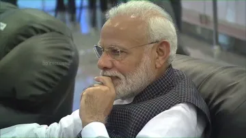 <p>PM Narendra Modi reaches ISRO</p>- India TV Hindi