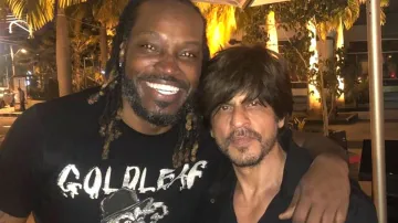 Chris Gayle and Shahrukh Khan - India TV Hindi