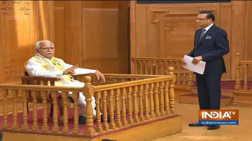 Haryana CM M L Khattar in Aap Ki Adalat - India TV Hindi