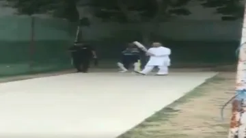 <p>Rahul Gandhi Playing Cricket Rewari KLP College</p>- India TV Hindi