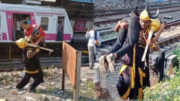 Yamraj stop people from walking on tracks- India TV Hindi