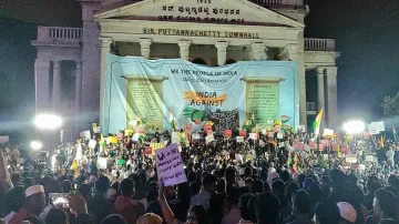 A protest against CAA in Bengaluru this week- India TV Hindi