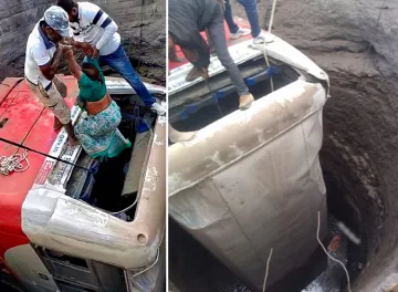 <p>Maharashtra: A bus and a rickshaw fell into a well after...- India TV Hindi