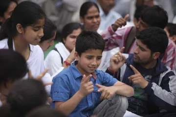 <p>Haryana government will teach gesture language to...- India TV Hindi