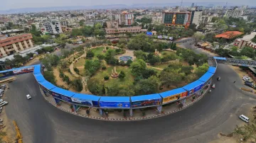 An ariel view of deserted Collectorate circle during lockdown in wake of coronavirus pandemic, in Ja- India TV Hindi